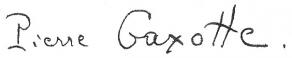 Signature de Pierer Gaxotte