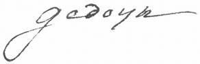 Signature de Nicolas Gédoyn