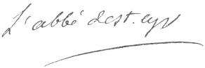Signature d'Odet-Joseph Giry, abbé