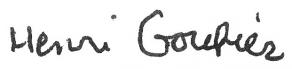 Signature de Henri Gouhier