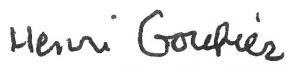 Signature de Henri Gouhier