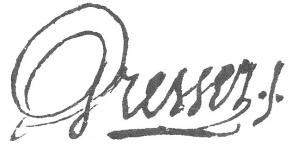 Signature de Jean-Baptiste-Louis Gresset