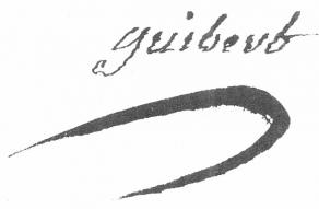 Signature de Jacques-Antoine-Hippolyte de Guibert