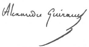 Signature d'Alexandre Guiraud