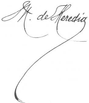 Signature de José-Maria de Heredia