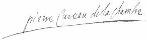 Signature de Pierre Cureau de La Chambre
