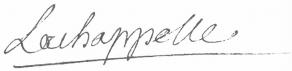 Signature de Jean de La Chapelle