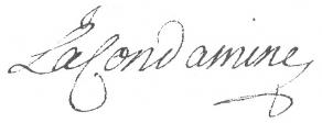 Signature de Charles-Marie de La Condamine