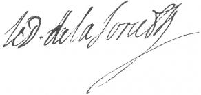 Signature d'Henri-Jacques de La Force