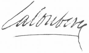 Signature de Simon de La Loubère