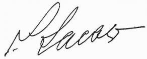 Signature de l'amiral Lucien Lacaze