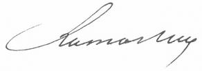 Signature d'Alphonse de Lamartine