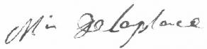 Signature de Pierre-Simon de Laplace