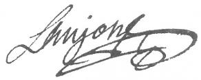 Signature de Pierre Laujon