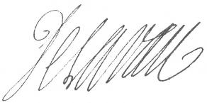 Signature de Louis Irland de Lavau