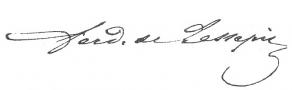 Signature de Ferdinand de Lesseps