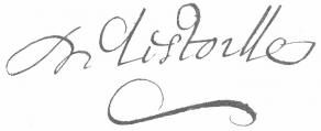 Signature de Claude de L'Estoile