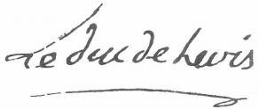 Signature de Pierre-Marc-Gaston de Lévis, duc