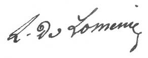 Signature de Louis de Loménie