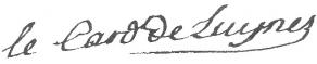Signature de Paul d'Albert de Luynes, cardinal