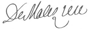 Signature de Nicolas de Malézieu