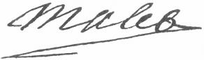 Signature de Jean-Roland Mallet