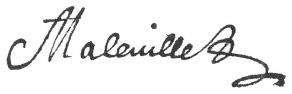 Signature de Claude de Malleville