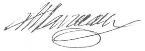 Signature de Pierre Carlet de Chamblain de Marivaux