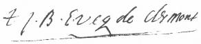 Signature de Jean-Baptiste Massillon, évêque de Clermont