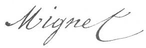 Signature de François-Auguste Mignet