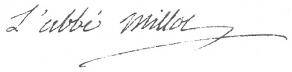 Signature de Claude-François-Xavier Millot, abbé