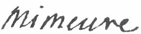 Signature de Jacques-Louis de Valon, marquis de Mimeure