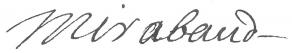 Signature de Jean-Baptiste de Mirabaud