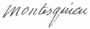 Signature de Charles de Secondat, baron de Montesquieu