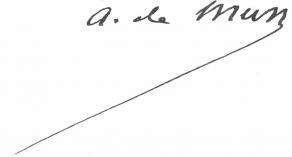 Signature d'Albert de Mun