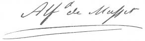 Signature d'Alfred de Musset