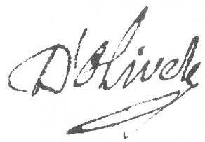 Signature de Pierre-Joseph Thoulier d'Olivet