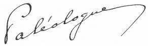 Signature de Maurice Paléologue