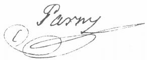 Signature d'Évariste de Forges de Parny