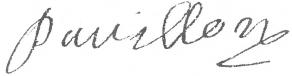 Signature de Étienne Pavillon