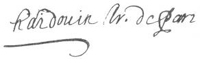 Signature de Paul-Philippe Hardouin de Péréfixe