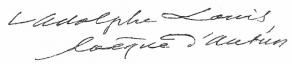 Signature d'Adolphe Perraud, évêque d'Autun