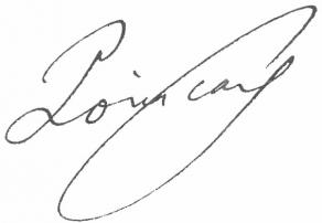 Signature d'Henri Poincaré