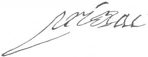 Signature de Daniel de Priézac