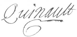 Signature de Philippe Quinault