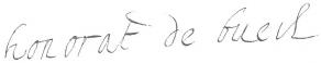 Signature de Honorat de Bueil, marquis de Racan