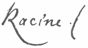 Signature de Jean Racine