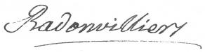 Signature de Claude-François Lysarde de Radonvilliers