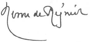 Signature d'Henri de Régnier