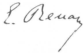 Signature d'Ernest Renan